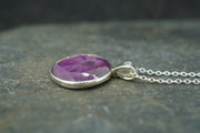 Trapiche Ruby & Diamond Sterling Silver Pendant image 2