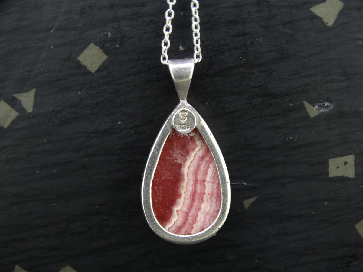 Rhodochrosite Sterling Silver Pendant image 4