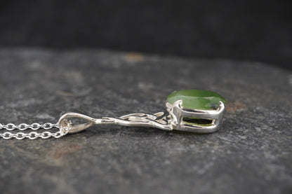Rare New Zealand Jade Celtic Sterling Silver Pendant image 2