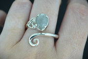 Cairngorm Quartz Sterling Silver Celtic Ring image 1