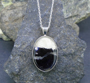 Blue John Sterling Silver Oval Pendant image 1