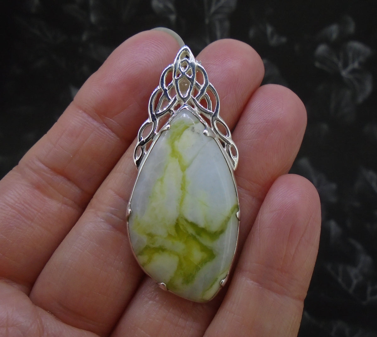 Highland Marble Celtic Waterfall Sterling Silver Pendant image 3