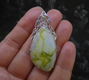 Highland Marble Celtic Waterfall Sterling Silver Pendant image 3