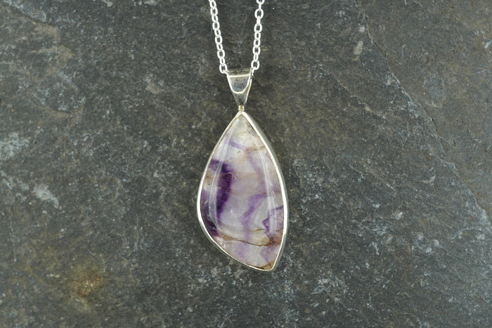 Blue John Sterling Silver Pendant image 0