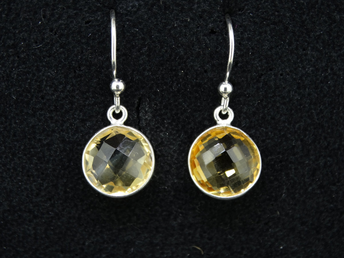 Citrine Sterling Silver Drop Earrings image 0