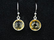 Citrine Sterling Silver Drop Earrings image 0