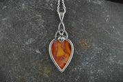 Burn Anne Agate Sterling Silver Celtic Pendant image 4