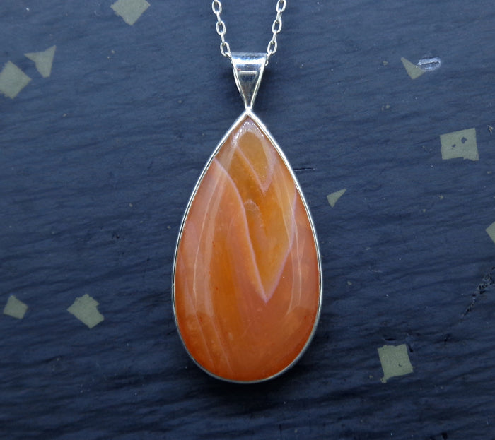 Carnelian Sterling Silver Pendant image 0