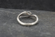 Herkimer Diamond Sterling Silver Celtic Serpent Ring image 4