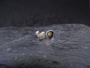 Gold Nugget Sterling Silver Stud Earrings - 7x6mm image 3