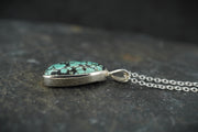 Asian Turquoise Sterling Silver Pendant image 3