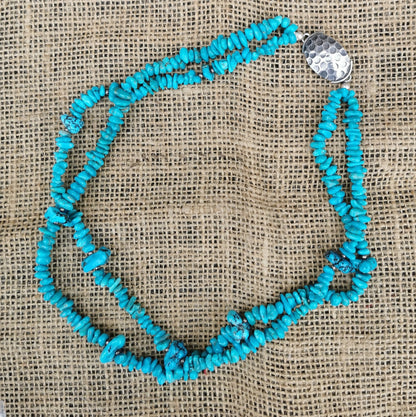 Turquoise Sterling Silver Nugget Necklace