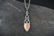 Scottish Fife Agate Sterling Silver Celtic Pendant image 0
