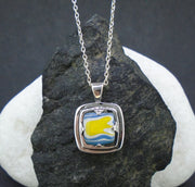 Fordite Sterling Silver Pendant image 2