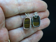 Tiger's Eye Sterling Silver Drop Earrings image 4