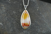 Burn Anne Agate Sterling Silver Celtic Pendant image 0