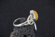 Burn Anne Agate Sterling Silver Celtic Ring image 4