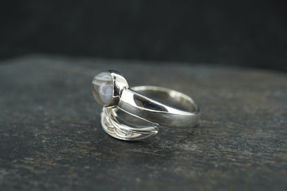 Scottish Ardownie Agate Sterling Silver Tail Ring image 3