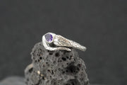 Amethyst Sterling Silver Serpent Ring image 3
