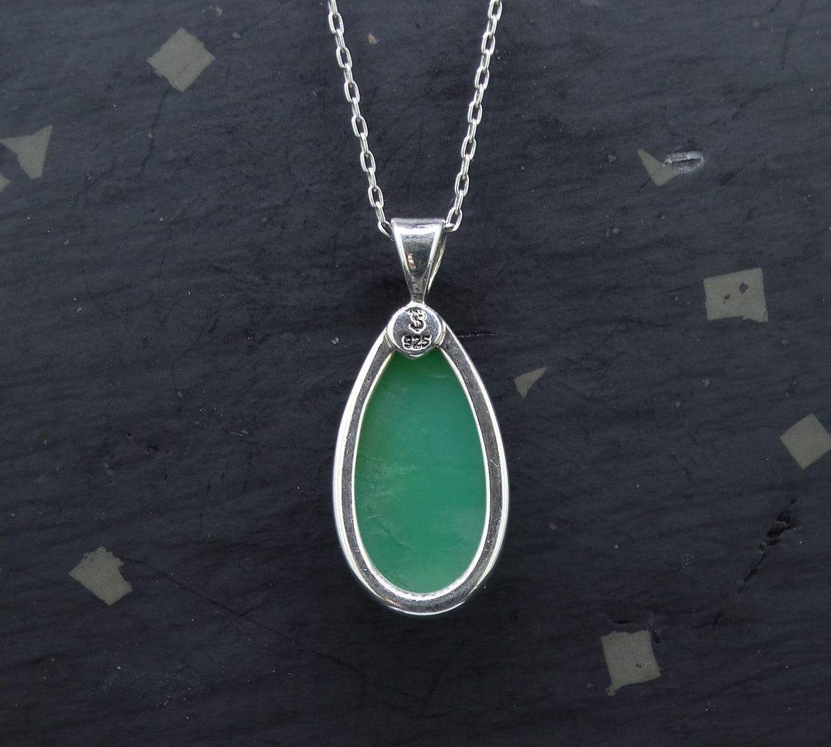 Jelly Chrysoprase Sterling Silver Pendant image 5