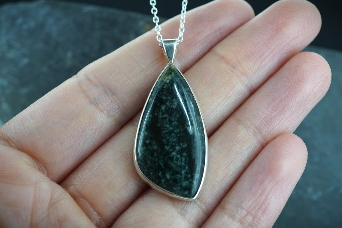 Rare New Zealand Jade Celtic Sterling Silver Pendant image 1