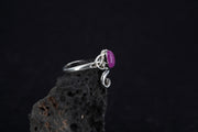 Natural Pink Ruby Sterling Silver Celtic Ring image 3