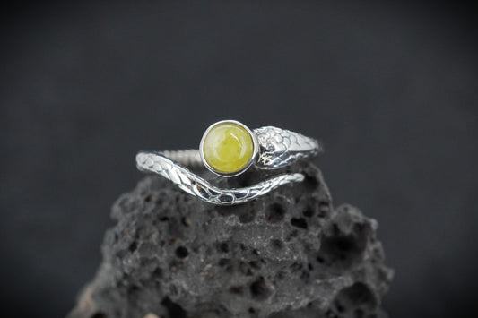 Skye Marble Sterling Silver Serpent Ring image 0