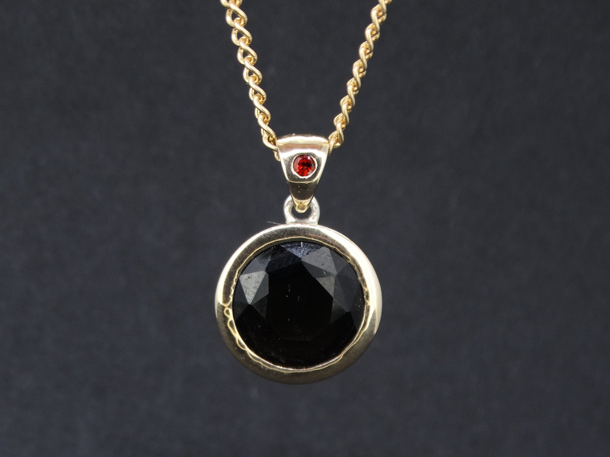 6ct Cairngorm Quartz with Scottish Gold and Sterling Silver Pendant image 1