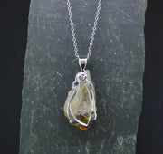 Rough Citrine Sterling Silver Pendant image 6