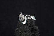 Herkimer Diamond Sterling Silver Wave Ring image 2