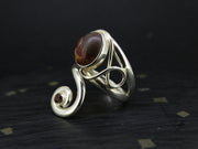 Arthur's Seat Jasper & Red Garnet Sterling Silver Ring image 3