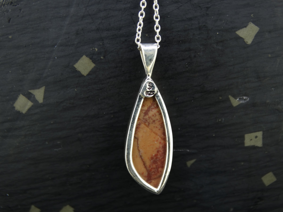 Arthur's Seat Jasper Sterling Silver Fancy Cut Pendant image 4