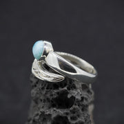 Larimar Celtic Wrap Adjustable Sterling Silver Ring image 3