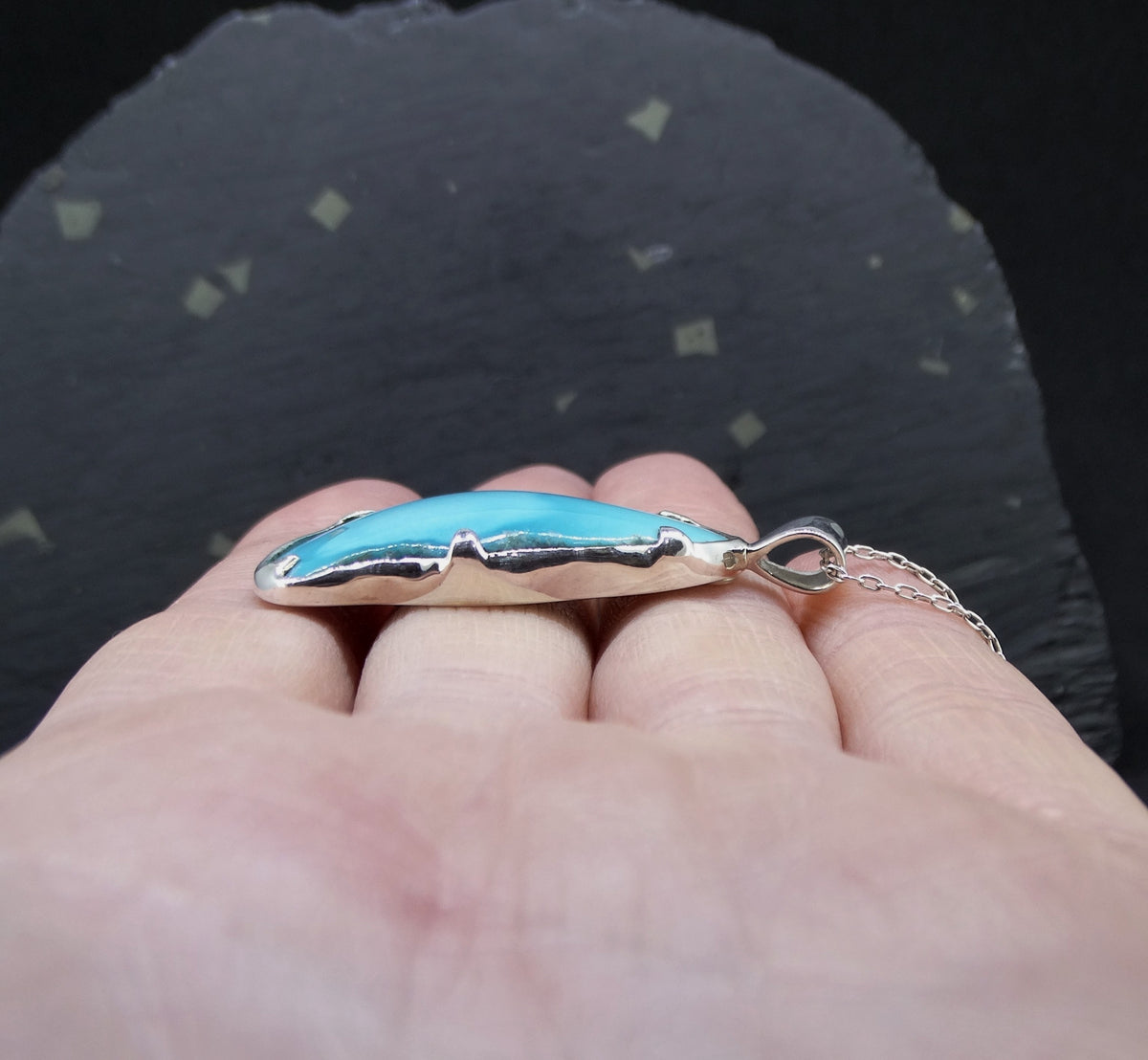 Turquoise Sterling Silver Pendant image 2