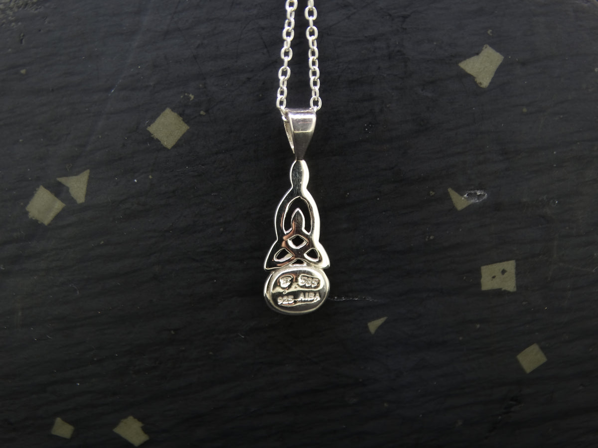 Gold Nugget Celtic Sterling Silver Pendant image 4
