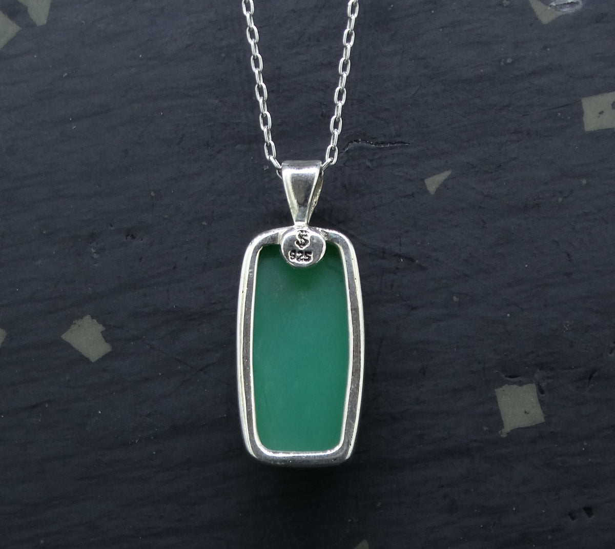 Jelly Chrysoprase Sterling Silver Pendant image 5