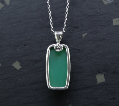 Jelly Chrysoprase Sterling Silver Pendant image 5
