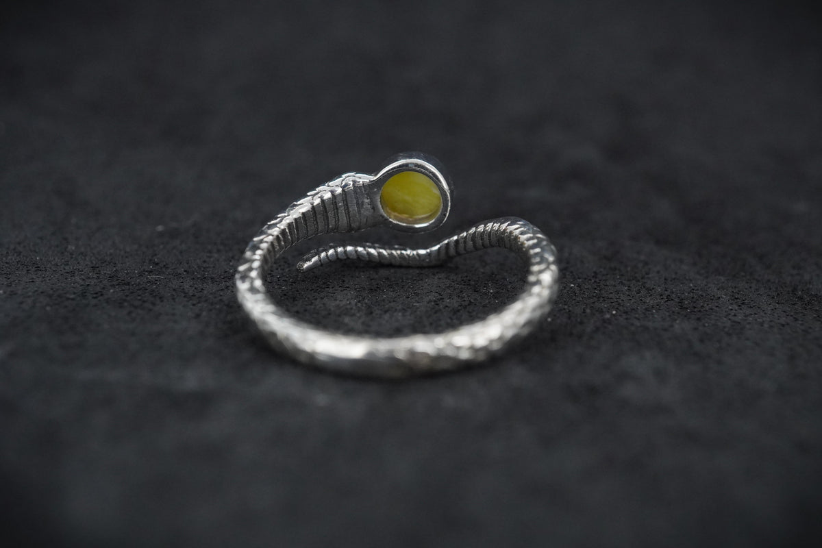Skye Marble Sterling Silver Serpent Ring image 4