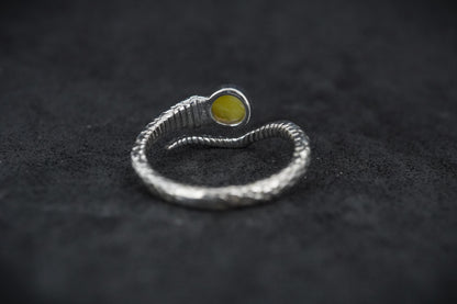 Skye Marble Sterling Silver Serpent Ring image 4
