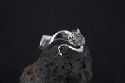 Herkimer Diamond Sterling Silver Wave Ring image 3