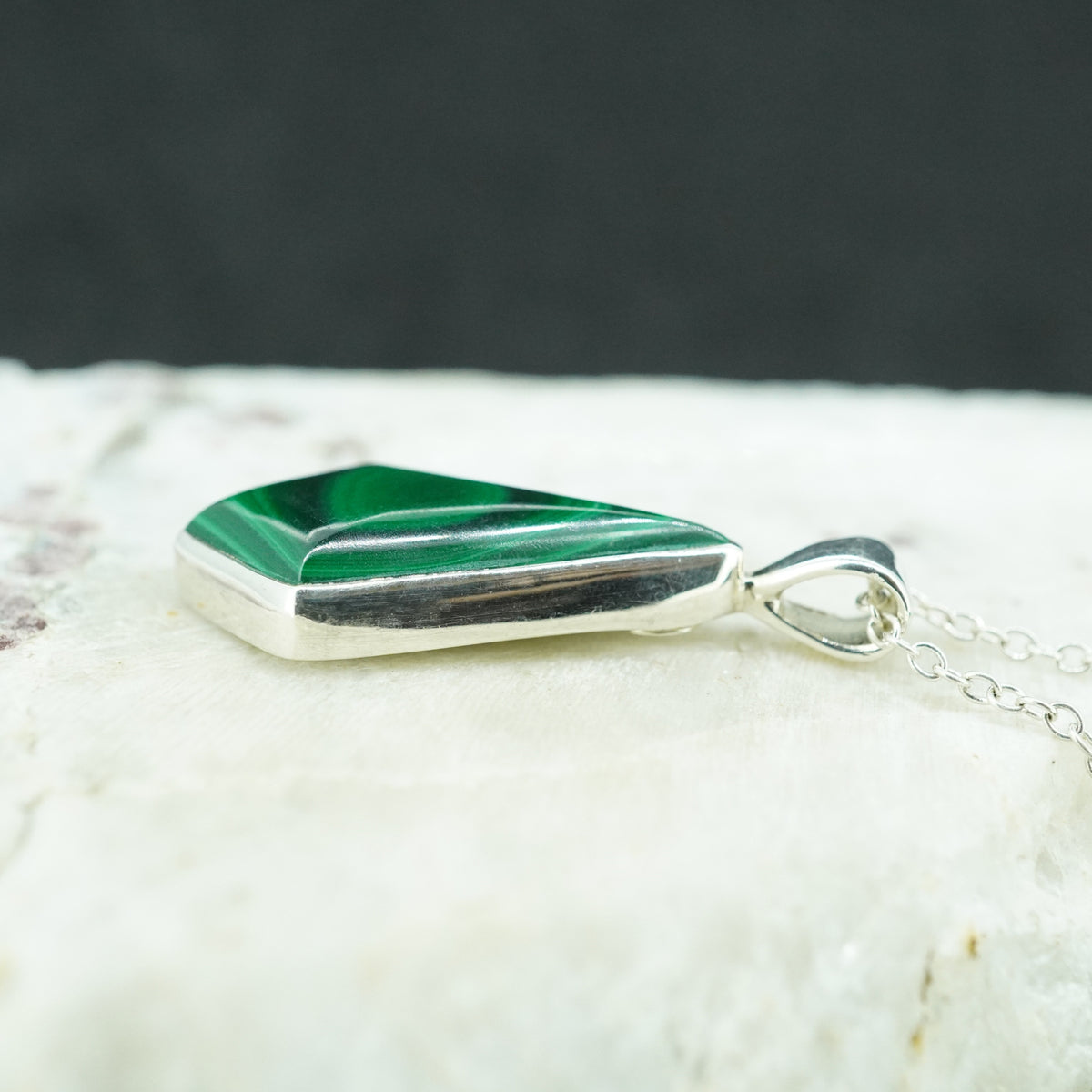 Malachite Sterling Silver Pendant image 3