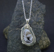 Botswana 'Druzy' Agate Sterling Silver Pendant image 9