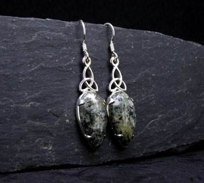 Preseli Bluestone Sterling Silver Celtic Earrings image 2