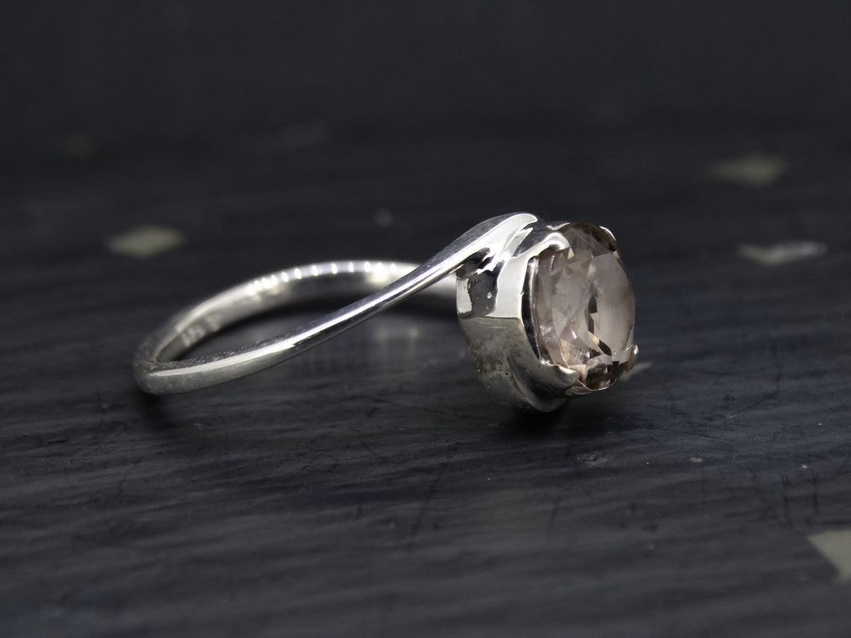 Perthshire Smoky Quartz and Garnet Sterling Silver Ring image 4
