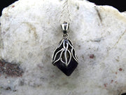 Bolivian Amethyst with African Amethyst Sterling Silver Pendant image 3