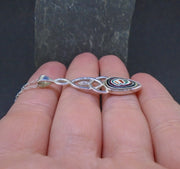 Fordite Sterling Silver Celtic Pendant image 4