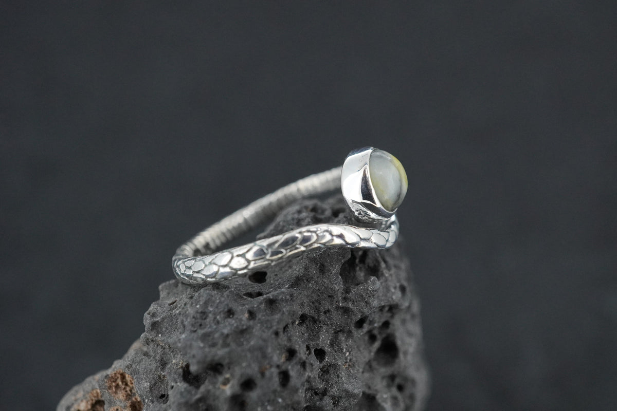 Skye Marble Sterling Silver Serpent Ring image 2