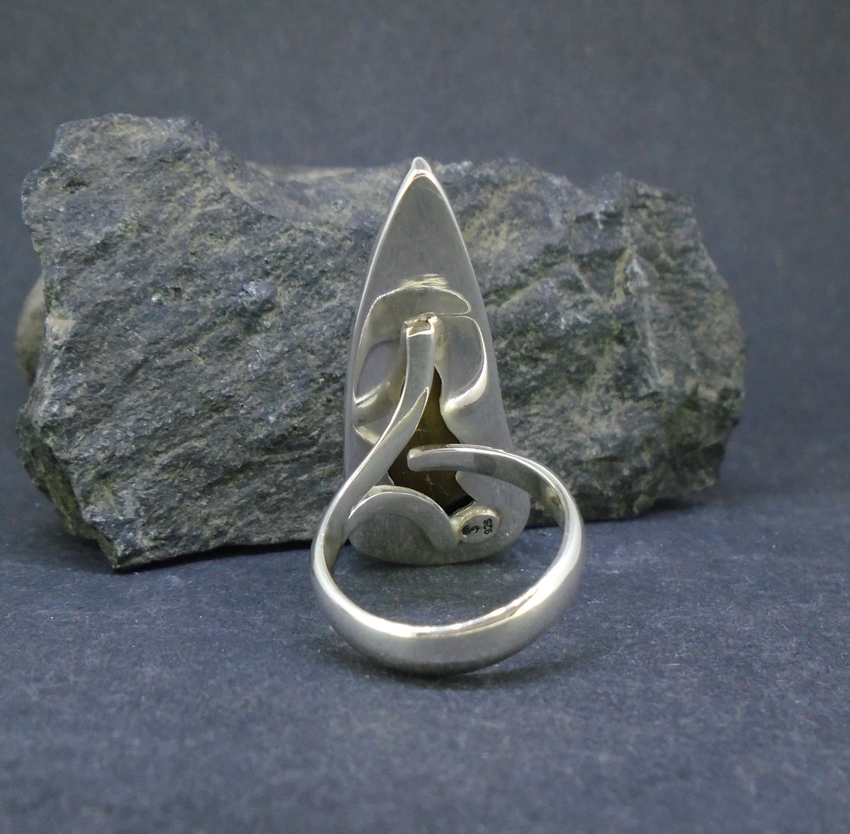 Fossilised Shark Tooth Sterling Silver Ring image 7