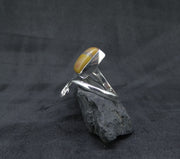Burn Anne Agate Sterling Silver Celtic Ring image 4