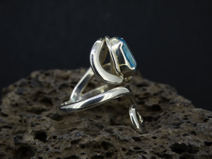 Blue Topaz Sterling Silver Ring image 4
